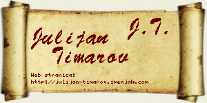 Julijan Timarov vizit kartica